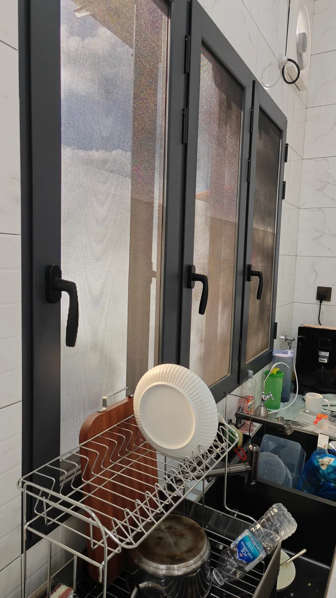 After security mesh window installation