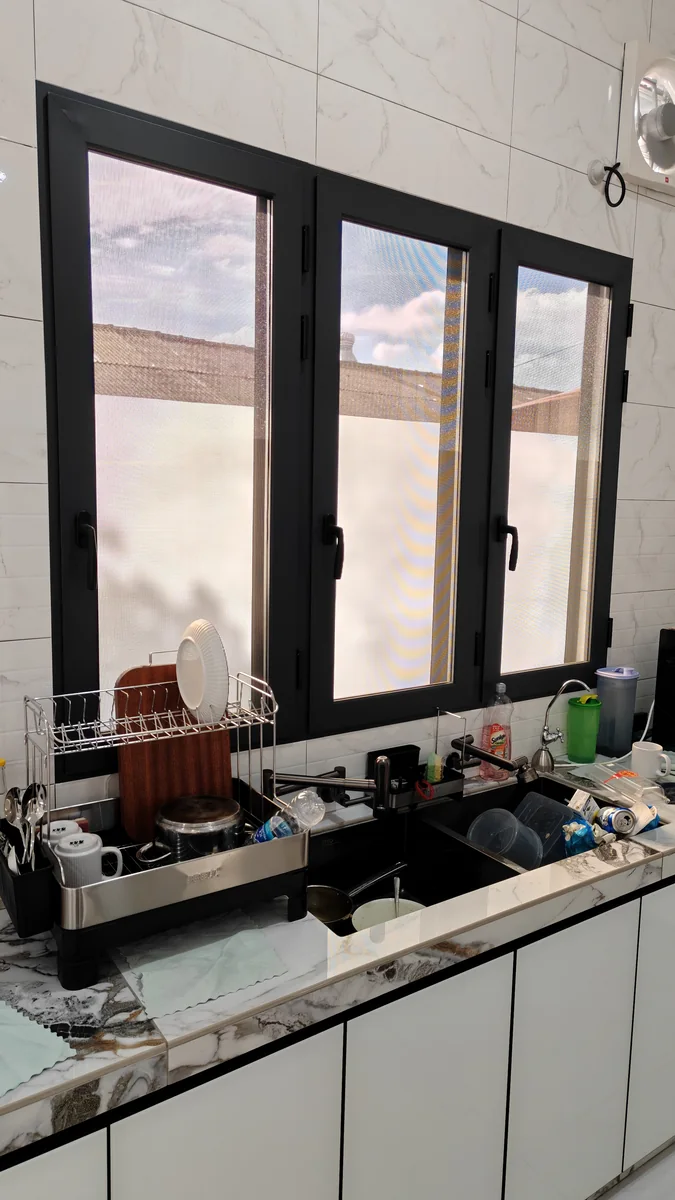 Security Mesh Window installed on kitchen window